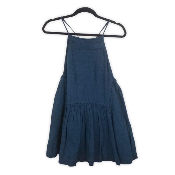 Free People Skipping Stones Thunder Blue Dress - Picture 12 of 14